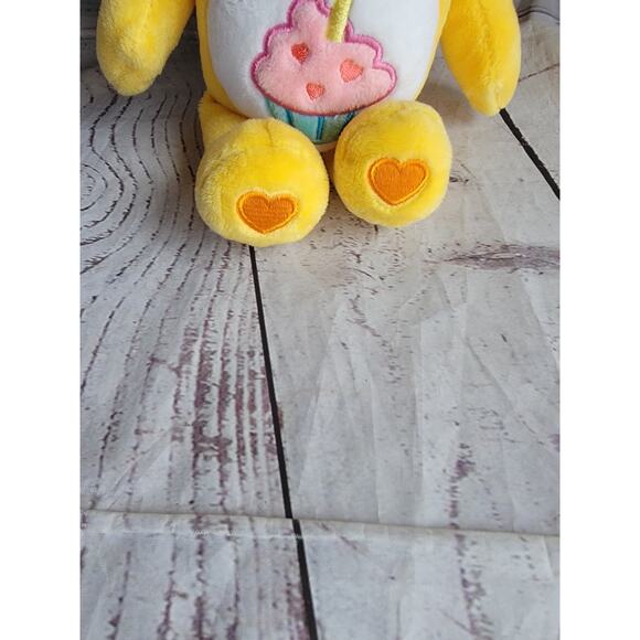 Care Bears Yellow Birthday Bear Stuffed Bean Plush Cupcake Party Hat 9inch - Picture 9 of 9
